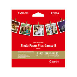 CANON Photo Paper Plus 265g 13x13cm PP2015x5 InkJet glossy II 20 fogli