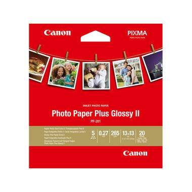 CANON Photo Paper Plus 265g 13x13cm PP2015x5 InkJet glossy II 20 feuilles