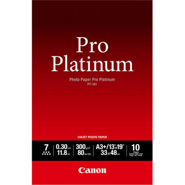 CANON Pro Platinum Photo Paper A3+ PT101A3+ InkJet glossy 300g 10 feuilles
