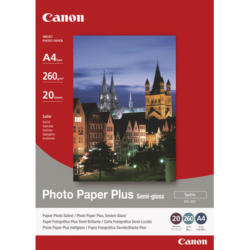 CANON Photo Paper Plus 260g A4 SG201A4 PIXMA, semi-glossy 20 fogli