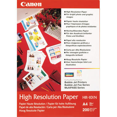 CANON Papier High Resol. 105g A4 HR101A4 Bubble-Jet 200 Blatt
