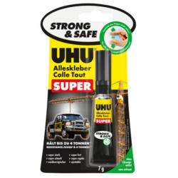 UHU Colle universelle Strong+Safe 46960 transparent, sans odeur 7g