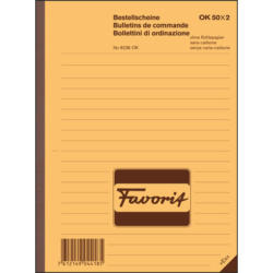 FAVORIT Borderau D/F/I A5 8236 OK citron/blanc 50x2 feuilles