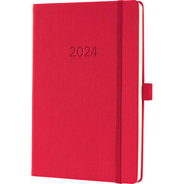 CONCEPTUM Wochenkalender 2024 C2464 red, 2S/1W, HC, A5