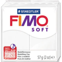 FIMO Pâte à modeler Soft 57g 8020-0 blanc
