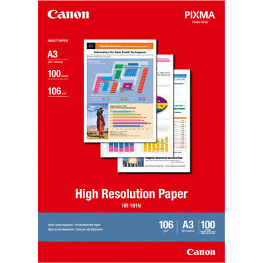 CANON Carta High Resolution A3 HR101NA3 InkJet 110g 100 fogli