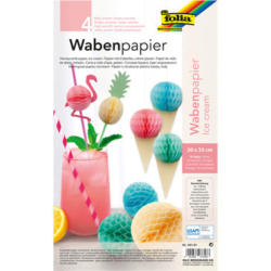 FOLIA Wabenpapier 451-91 Icecream 4 Blatt, farbig