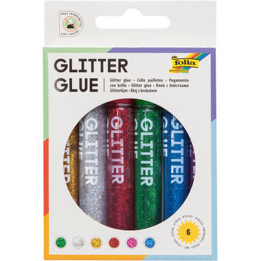 FOLIA Glitter-Glue 570 6 pcs.