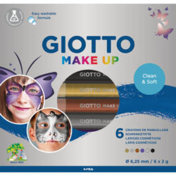 GIOTTO Schminkstifte Make-Up F474300 Metallic Pencil 6 Stück