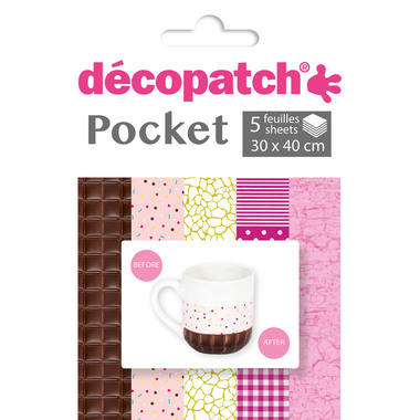 DECOPATCH Carta Pocket Nr. 3 DP003O 5 fogli di 30x40 cm