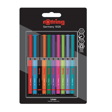 ROTRING Fineliner 0.4mm 2166220 10 colori