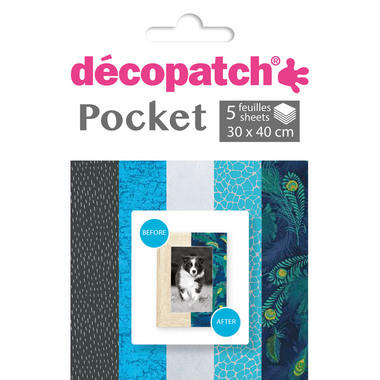 DECOPATCH Carta Pocket Nr. 8 DP008O 5 fogli di 30x40 cm