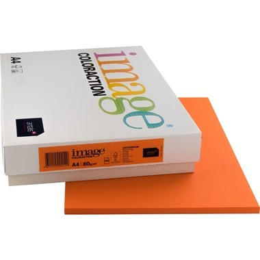 IMAGE COLORACTION Papier à copier Amsterdam A4 274570 orange, 80g 500 Blatt