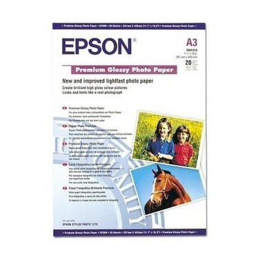 EPSON Premium Glossy Photo Paper A3 S041315 InkJet 255g 20 feuilles