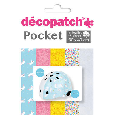 DECOPATCH Carta Pocket Nr. 19 DP019O 5 fogli di 30x40 cm