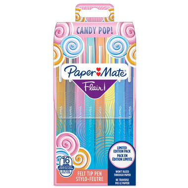 PAPERMATE Penna fibra Flair M 2061395 16 pz. ass. Candy Pop