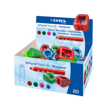 LYRA Taille-crayon Groove Triple 1 7301171 Display 20 pcs.