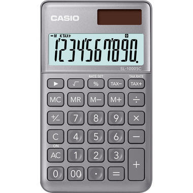 CASIO Calculatrice BIC SL1000SCG 10 chiffres gris