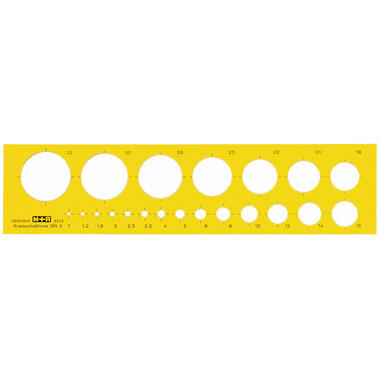 M+R Sagoma per cerchi 1-32mm 85030670 giallo-trasparente