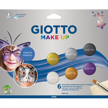 GIOTTO Maquillage Make-Up F476500 Metallic coleurs 5ml 6 pcs.