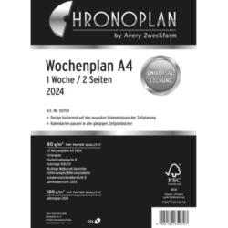 CHRONOPLAN Ersatz Jahresplan DE 2024 50704Z.24 A4, schwarz, 1W/2S
