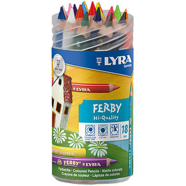 LYRA Crayon de couleur Ferby 3623180 18 couleurs