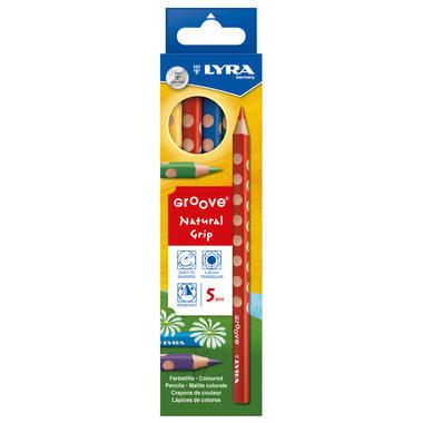 LYRA Crayon de couleur Groove 3811050 5 couleurs