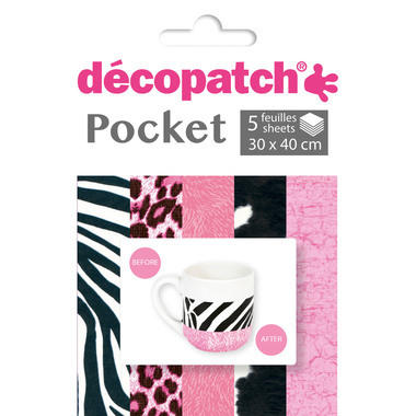 DECOPATCH Carta Pocket Nr. 9 DP009O 5 fogli di 30x40 cm