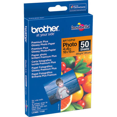 BROTHER Photo Paper glossy 260g A6 BP71-GP50 MFC-6490CW 50 Blatt
