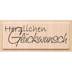 HEYDA Timbro Glückwunsch 6.5x2.3cm 211800305 di legno