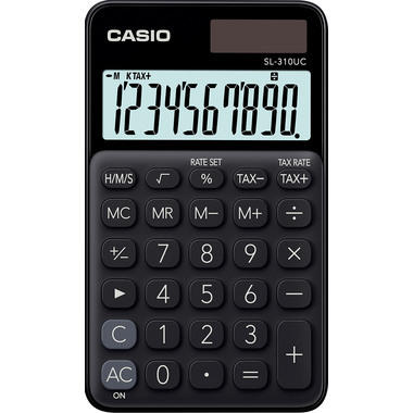 CASIO Calculatrice SL310UCBK 10 chiffres noir