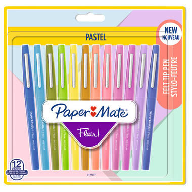 PAPERMATE Penna fibra Flair 0.7mm 2137277 Pastel, ass. 12 pezzi