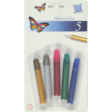 CREA-POINT Glitter Glue 280951 5 couleurs