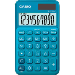 CASIO Calculatrice SL310UCBU 10 chiffres bleu