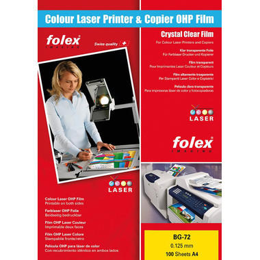 FOLEX Folie A4 BG72 125my 100 Blatt
