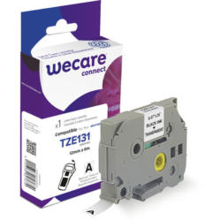 WECARE Band, laminiert schwarz/klar TZe-131WE ersetzt Ptouch Tze-131 12mm