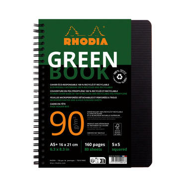 RHODIA Greenbook Taccuino A5 119913C spira.quad. 90g 160 f.