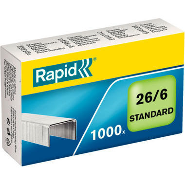 RAPID Heftklammern 26/6 mm 24861300 verzinkt 1000 Stück