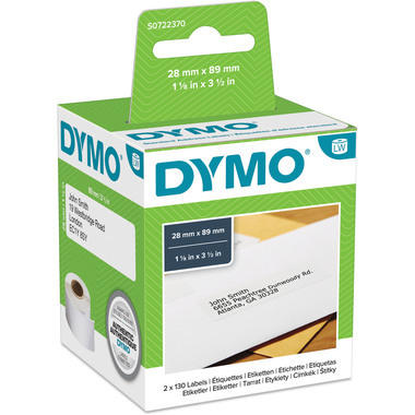 DYMO Etichette per indirizzo S0722370 perm.89x28mm 260 pezzi