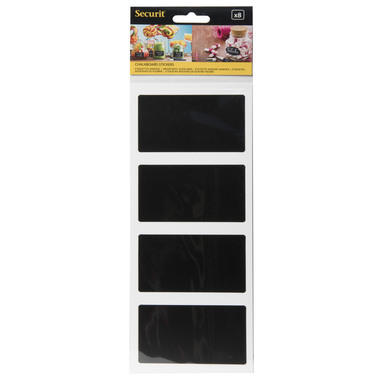 SECURIT Chalkboard Sticker RECT CS-RECT-8 noir 4.7x8x0.004cm