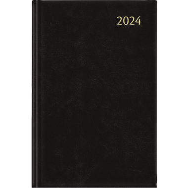AURORA Agenda Folio 2 2024 FA111Z 2J/1P, noir, ML 14x21cm