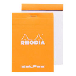 RHODIA Dot Pad orange 85x120mm 12558C cadre 80 feuilles