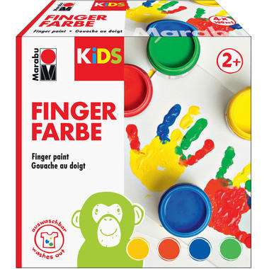 MARABU Kids Fingermalfarben 030300080 4 Farben