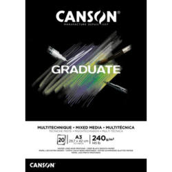 CANSON Graduate Mixed Media A3 31250P018 20 flles, noire, 240g