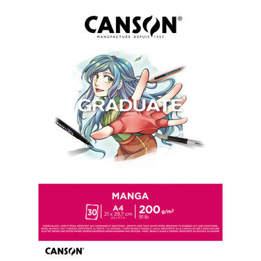 CANSON Graduate Manga A4 31250P030 30 fogl., bianco, 200g
