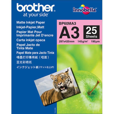 BROTHER InkJet Paper mat 145g A3 BP60-MA3 MFC-6490CW 25 feuilles