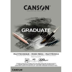CANSON Graduate Mixed Media A3 400110372 20 fogl., grigio, 220g