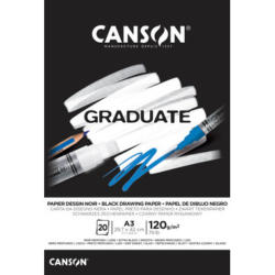 CANSON Graduate blocco da disegno A3 400110387 20 fogl., nero, 120g