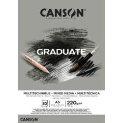 CANSON Graduate Mixed Media A5 400110370 20 fogl., grigio, 220g