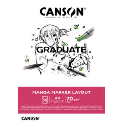 CANSON Graduate Manga Marker A4 31250P024 50 fogl., bianco, 70g